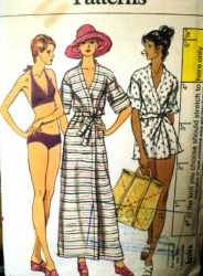8883 70S VOGUE 2 PC HALTER SWIMSUIT, WRAP COVER UP PATTERN 12